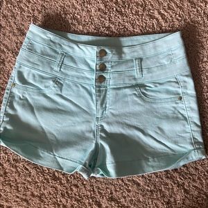 Teal Jean Shorts